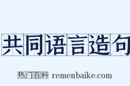 共同语言造句是什么意思的图片